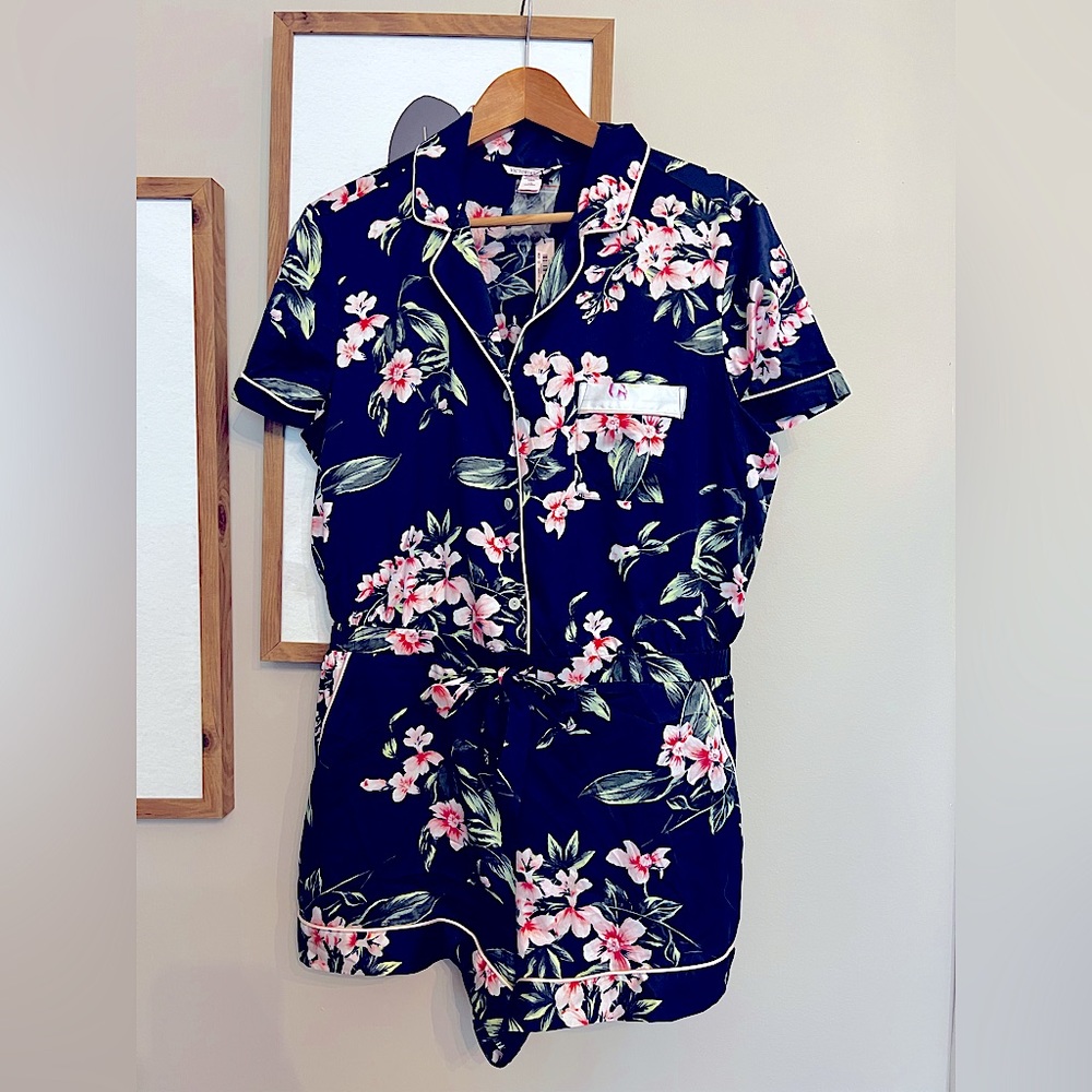 Victoria secret one piece romper NWT floral Pajamas